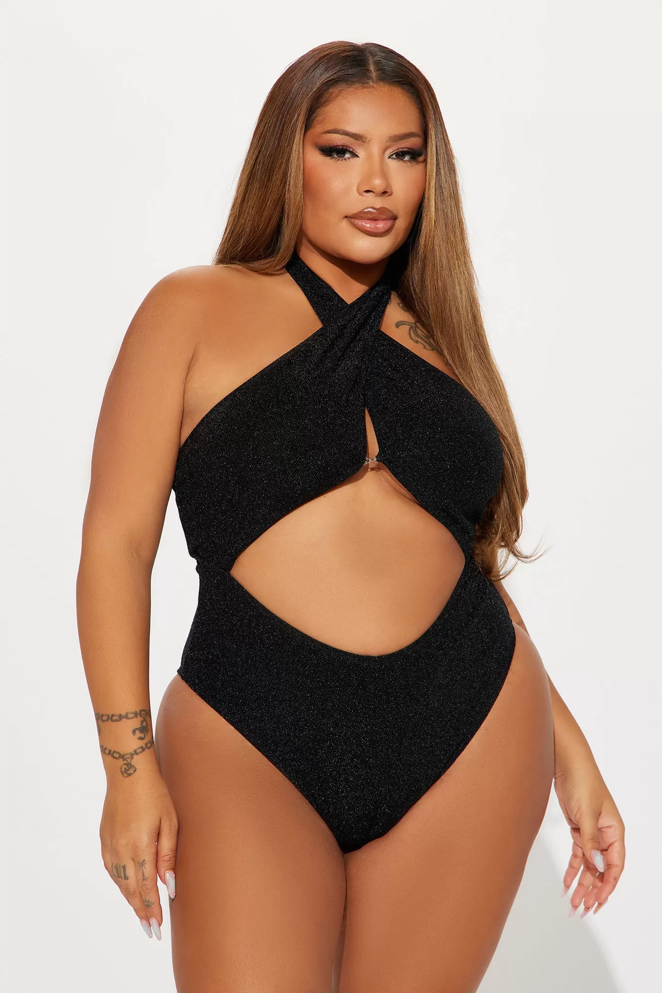 Mermaid Kisses 1 Piece Swimsuit - Black