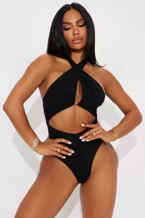 Mermaid Kisses 1 Piece Swimsuit - Black