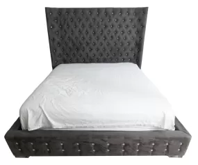 Modern Hollywood Regency Revival Glam Bed Frame