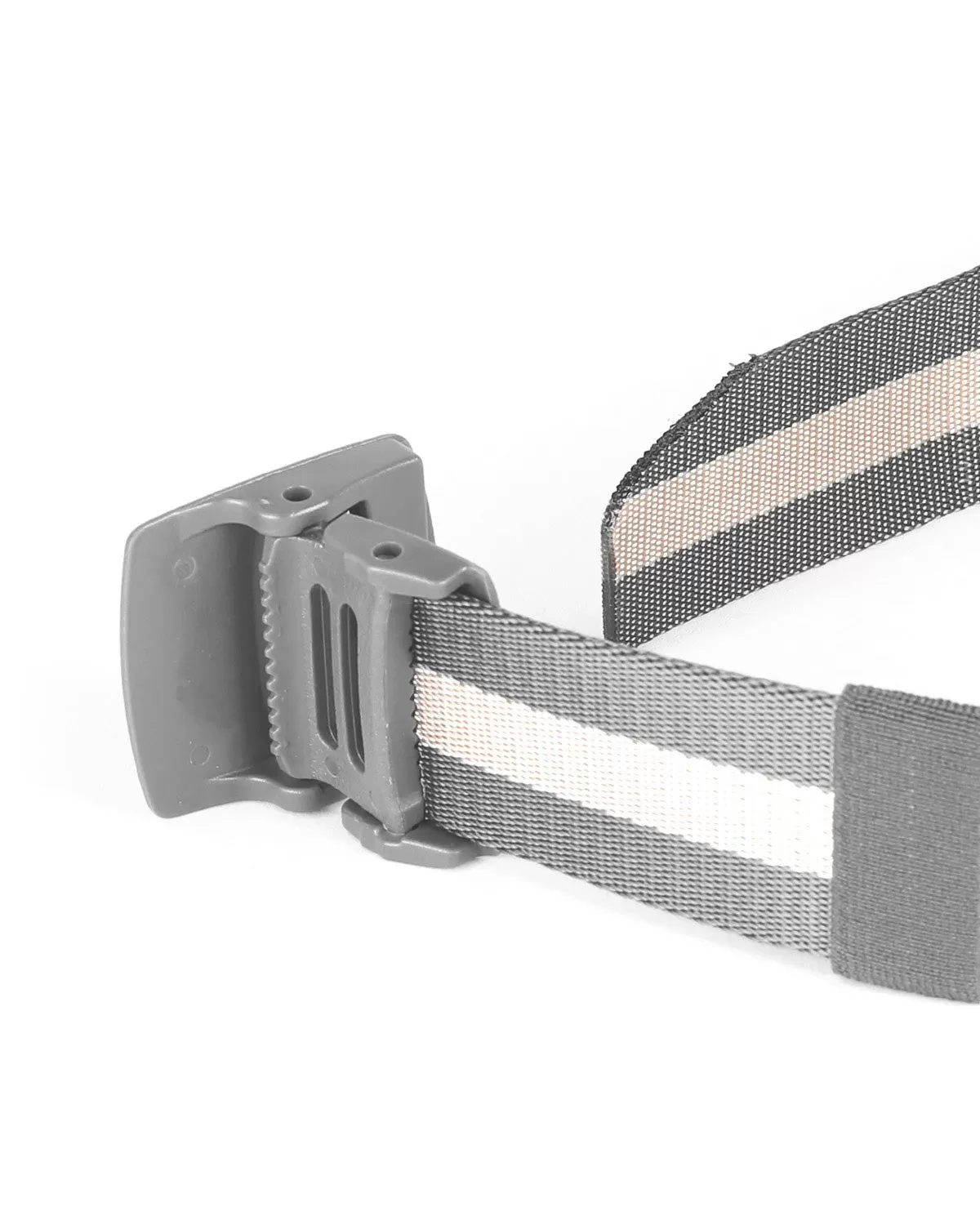 One Size Adjustable Strap Stripe Nylon Web Belt with Plastic Buckle