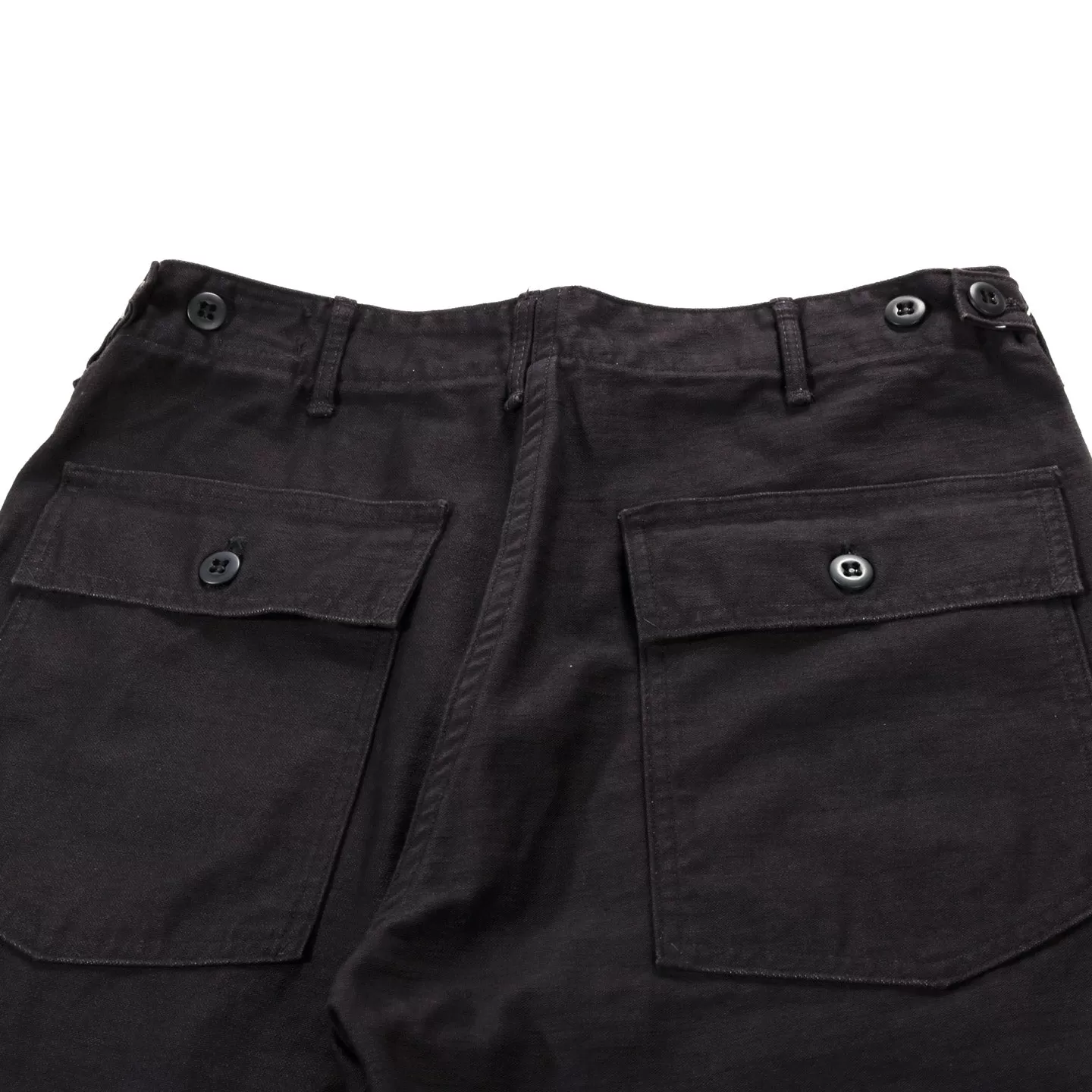 ORSLOW US ARMY FATIGUE PANTS BLACK REVERSE SATEEN