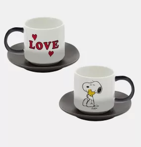 Peanuts Espresso Cups – Set of 2 – Love