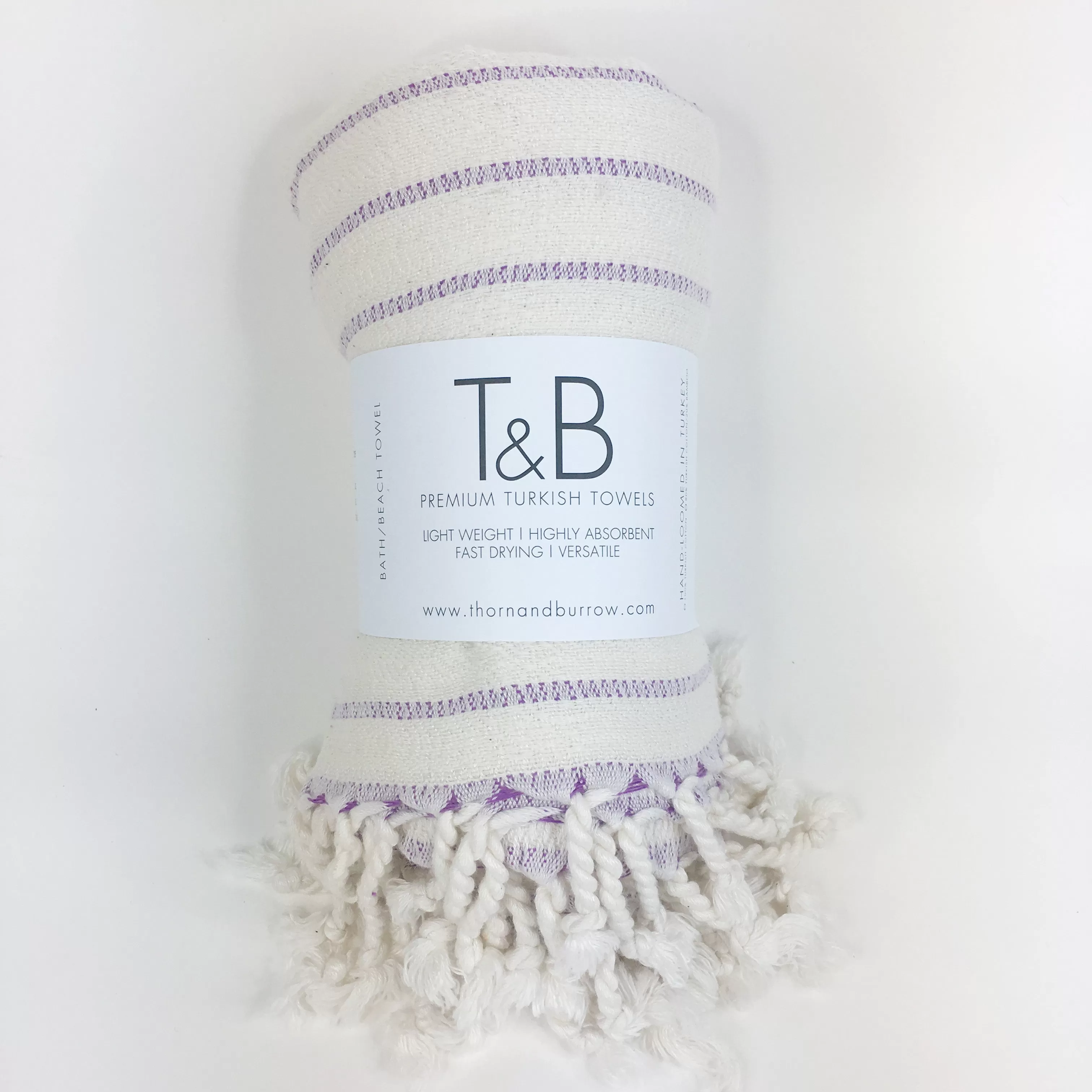 Purple Bamboo & Cotton Turkish Towel