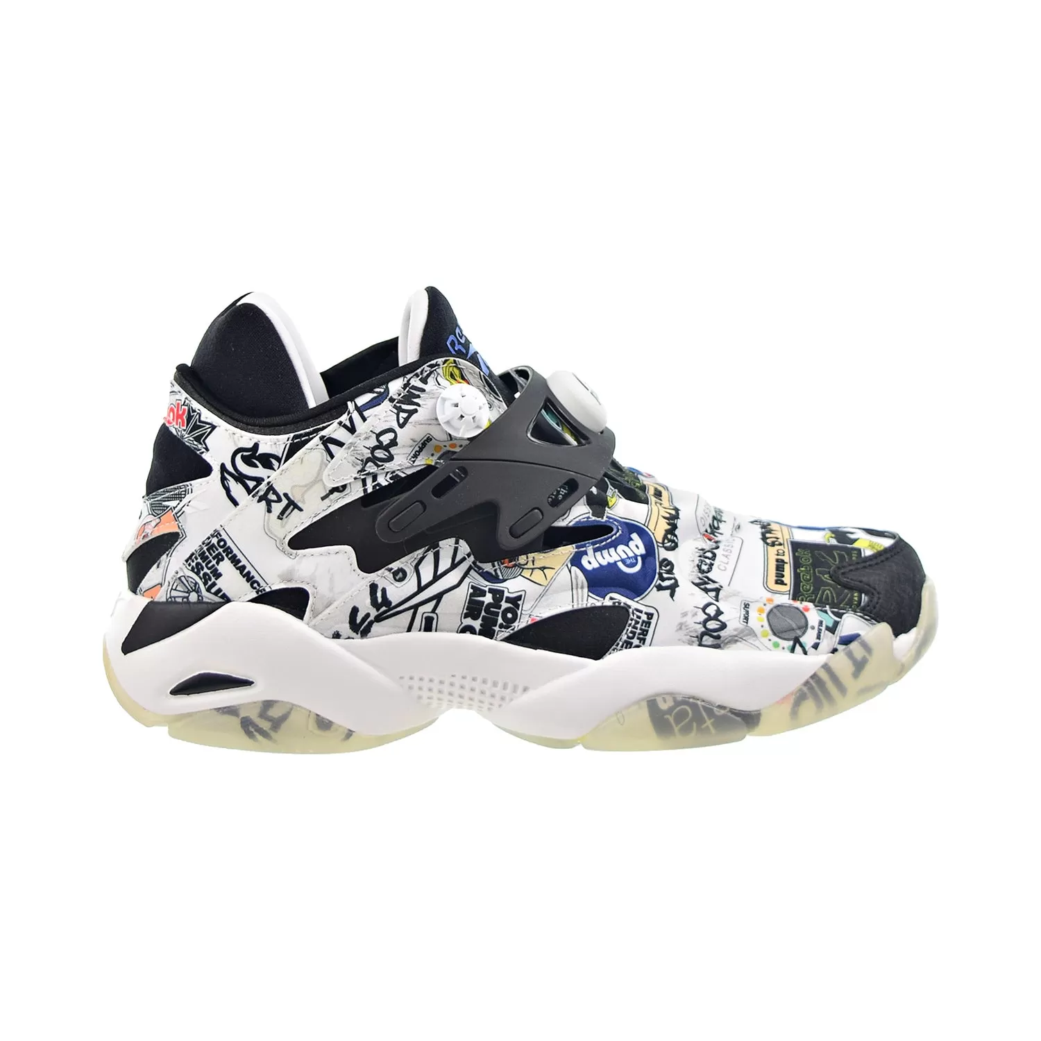 Reebok Pump Court "Sticker City" Men's Shoes Black-White