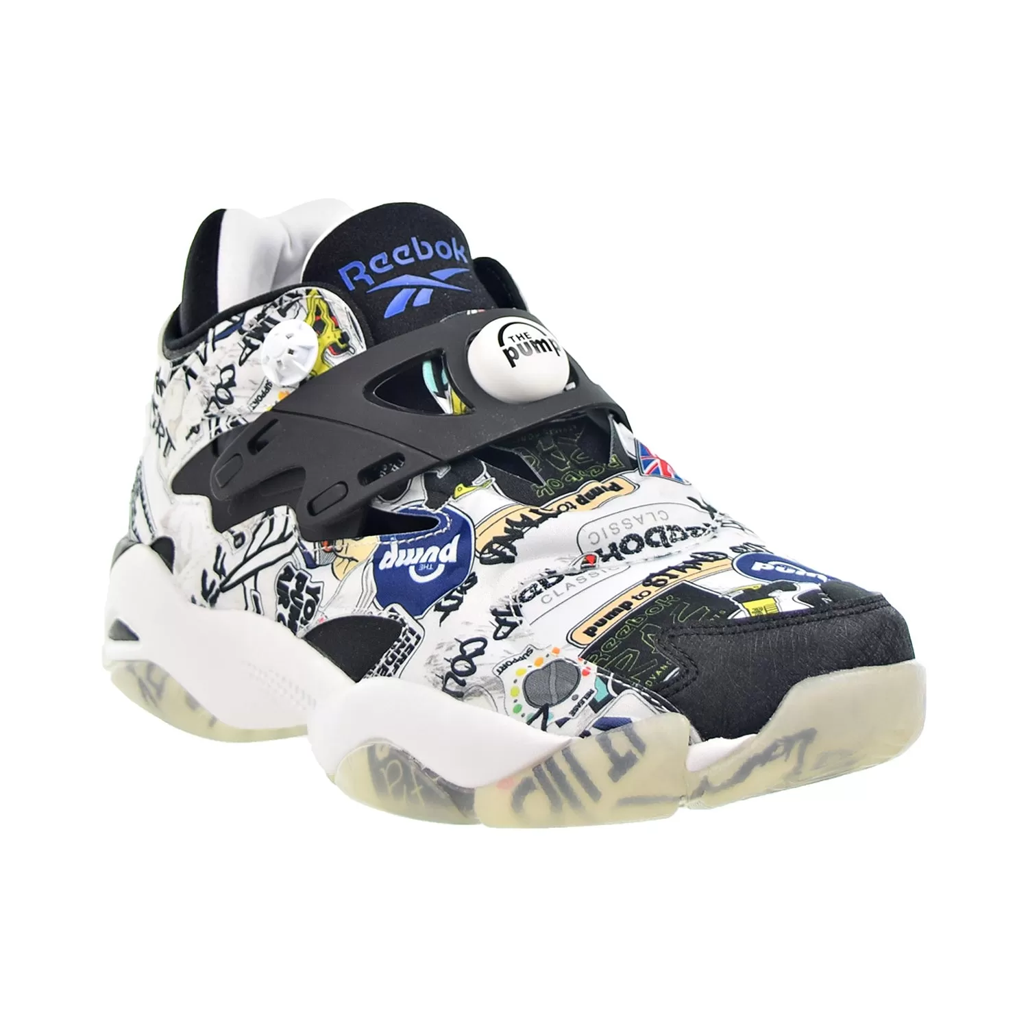 Reebok Pump Court "Sticker City" Men's Shoes Black-White