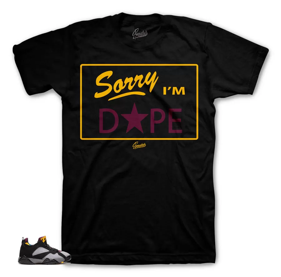 Retro 7 Low Bordeaux Shirt - Sorry - Black