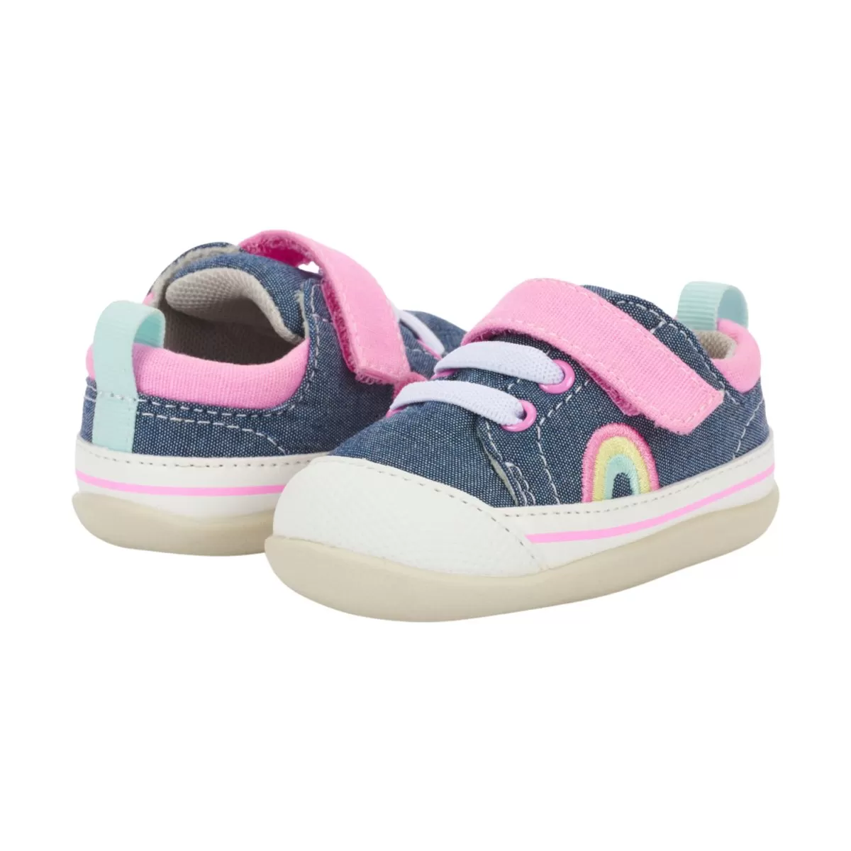 See Kai Run Toddler's (Sizes 3.5-5) Stevie Chambray/Pink