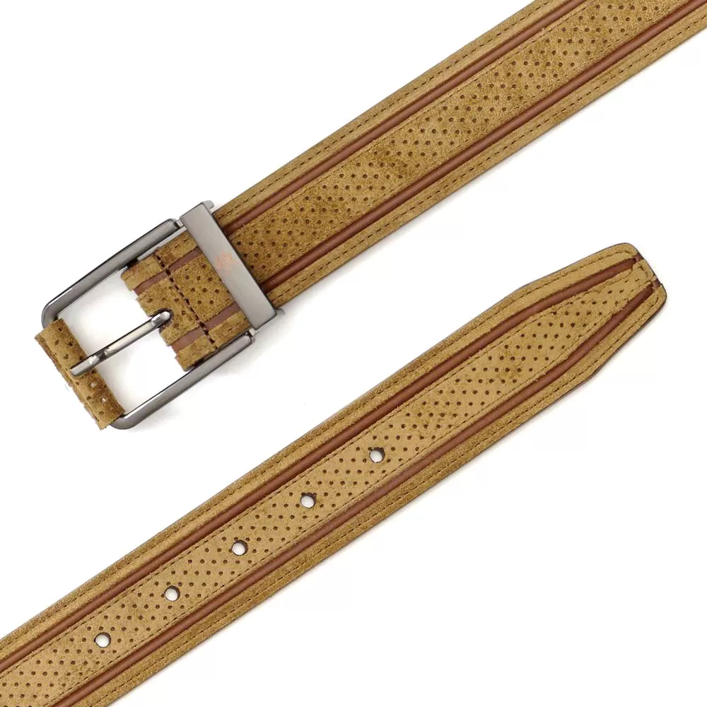 Signature Perforated Suede Belt