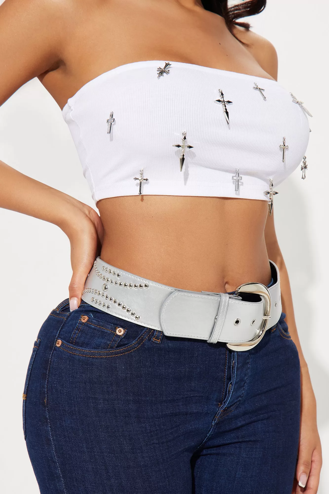 Still West Studded Belt - Silver