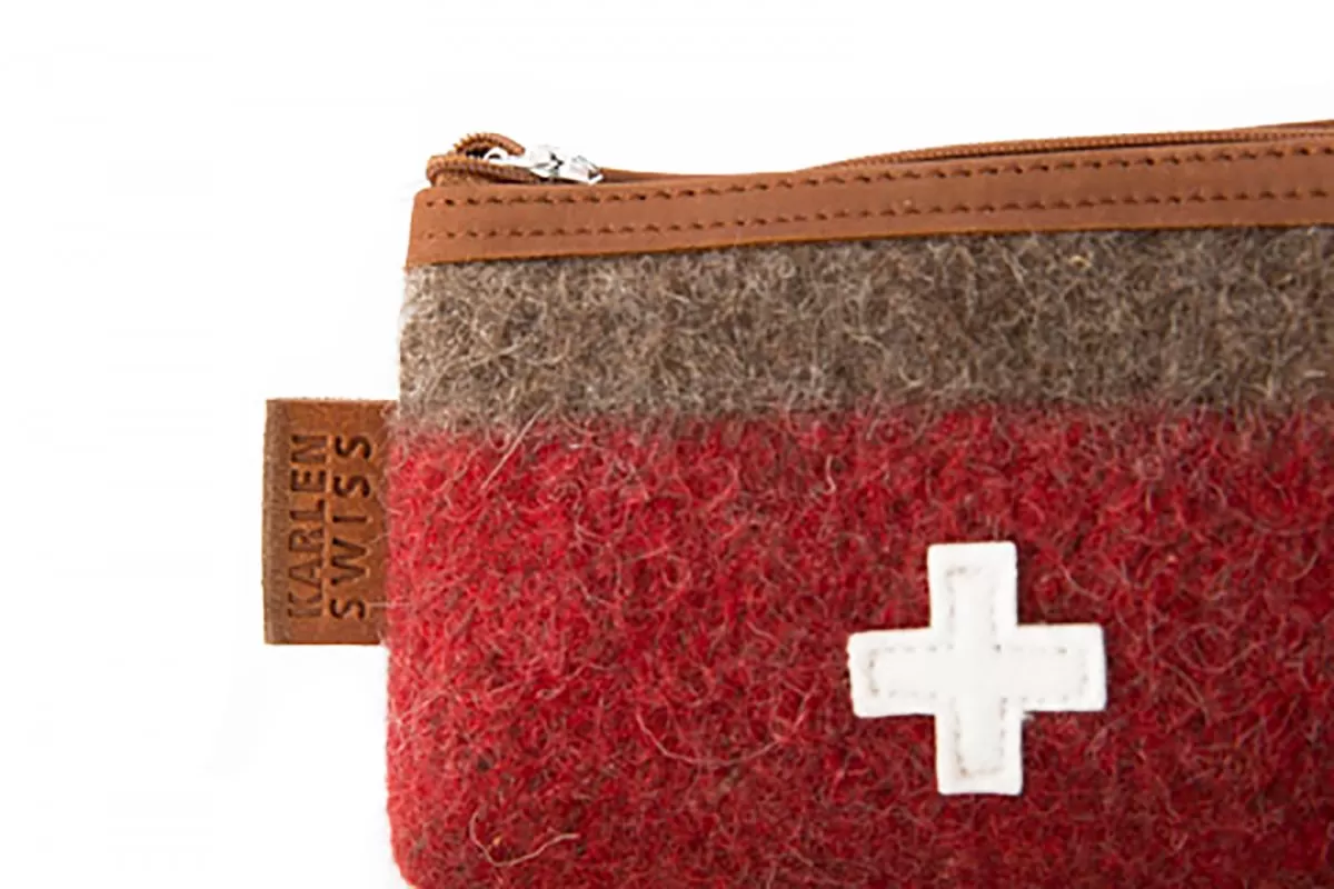 Stylish Swiss Boiled Wool Blanket Handbags by KARLEN Swiss