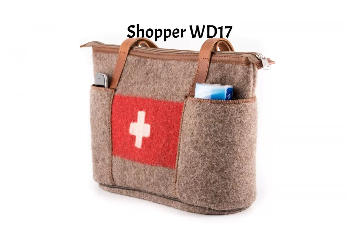 Stylish Swiss Boiled Wool Blanket Handbags by KARLEN Swiss