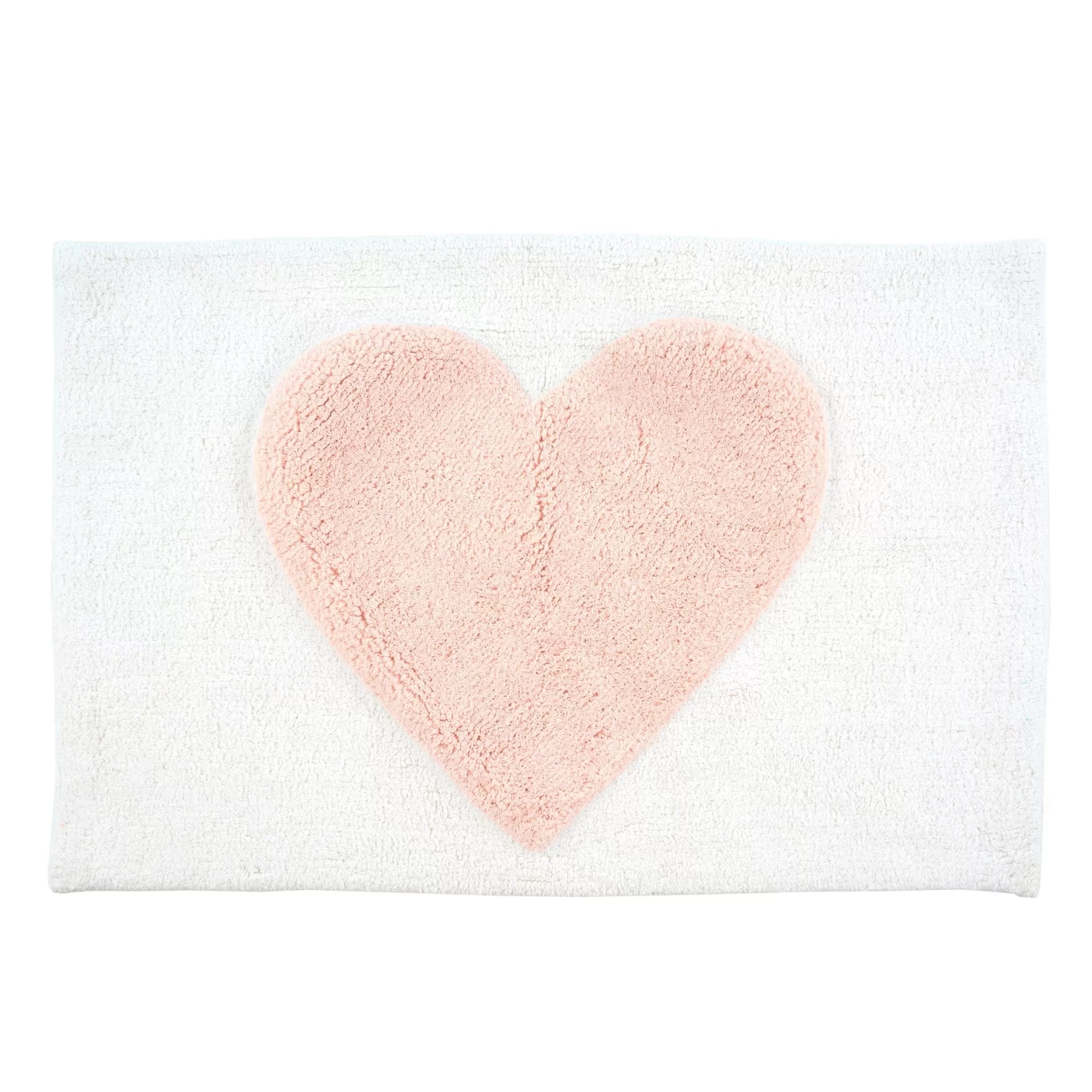 Sweetheart Bath Mat - Pink & White