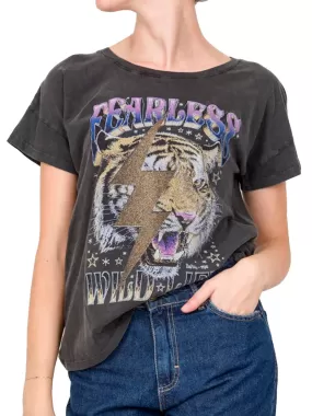 T-Shirt stampa Tigre - Piombo