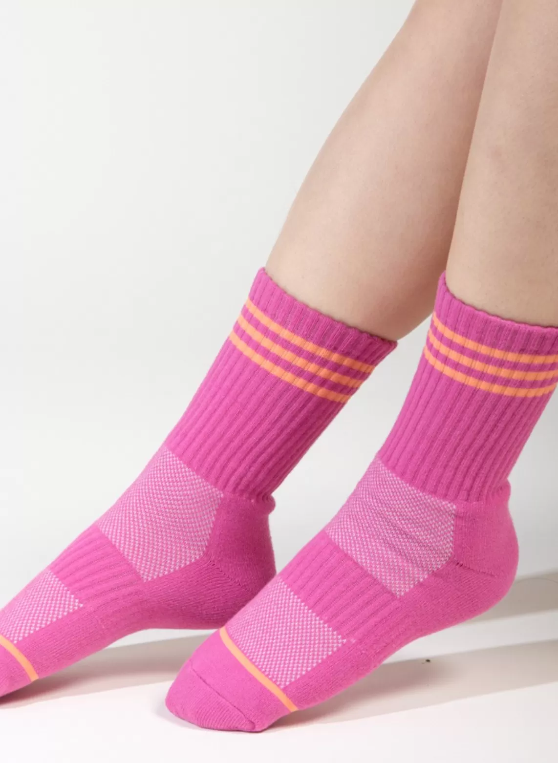 Thin-Stripe Crew Socks