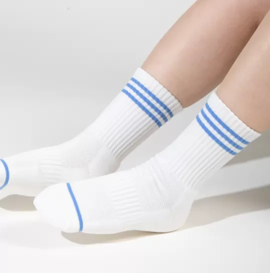 Thin-Stripe Crew Socks