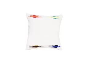 Thunderbird Square Home Pillow - White