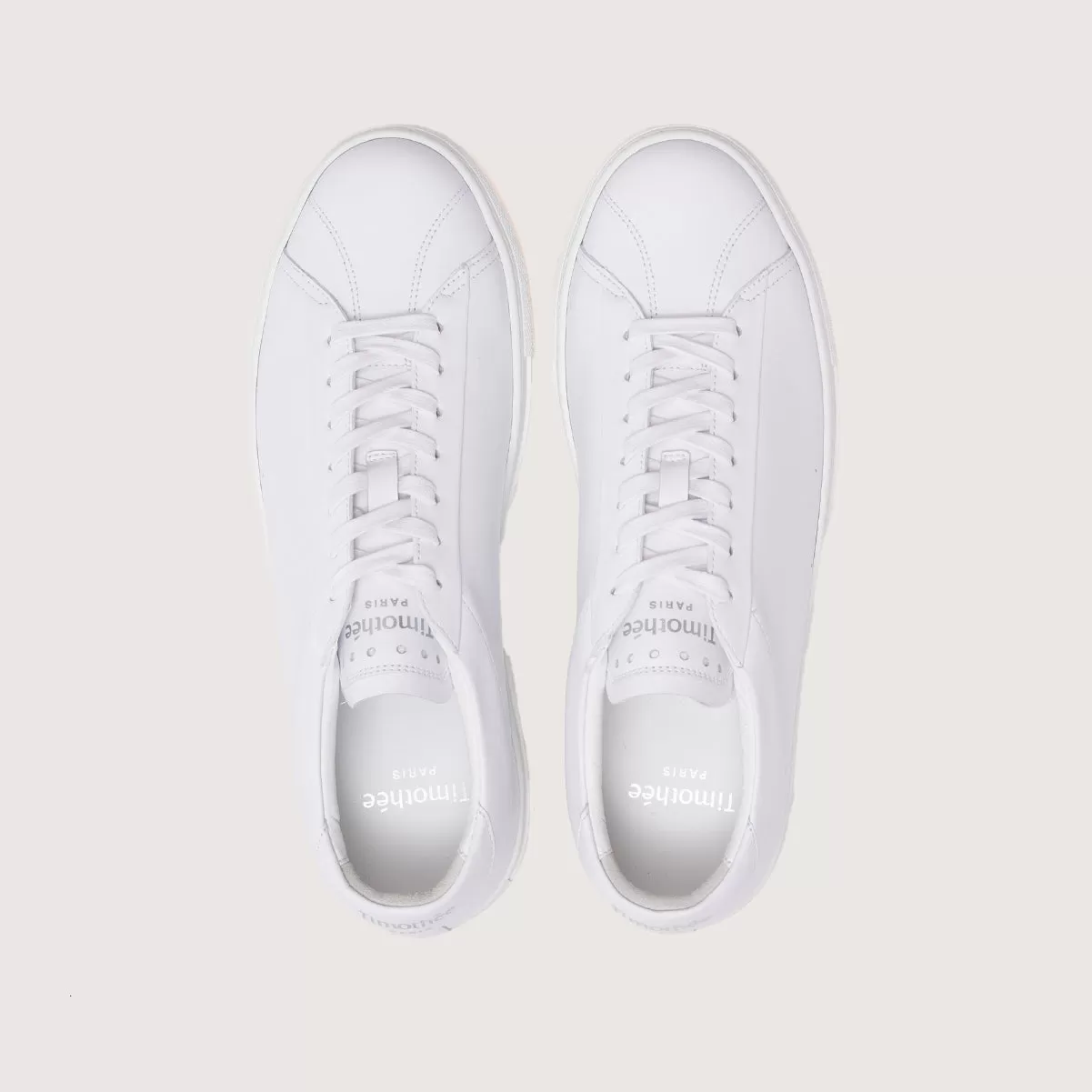 Timothée Paris ATLANTIQUE Premium White Leather Sneakers