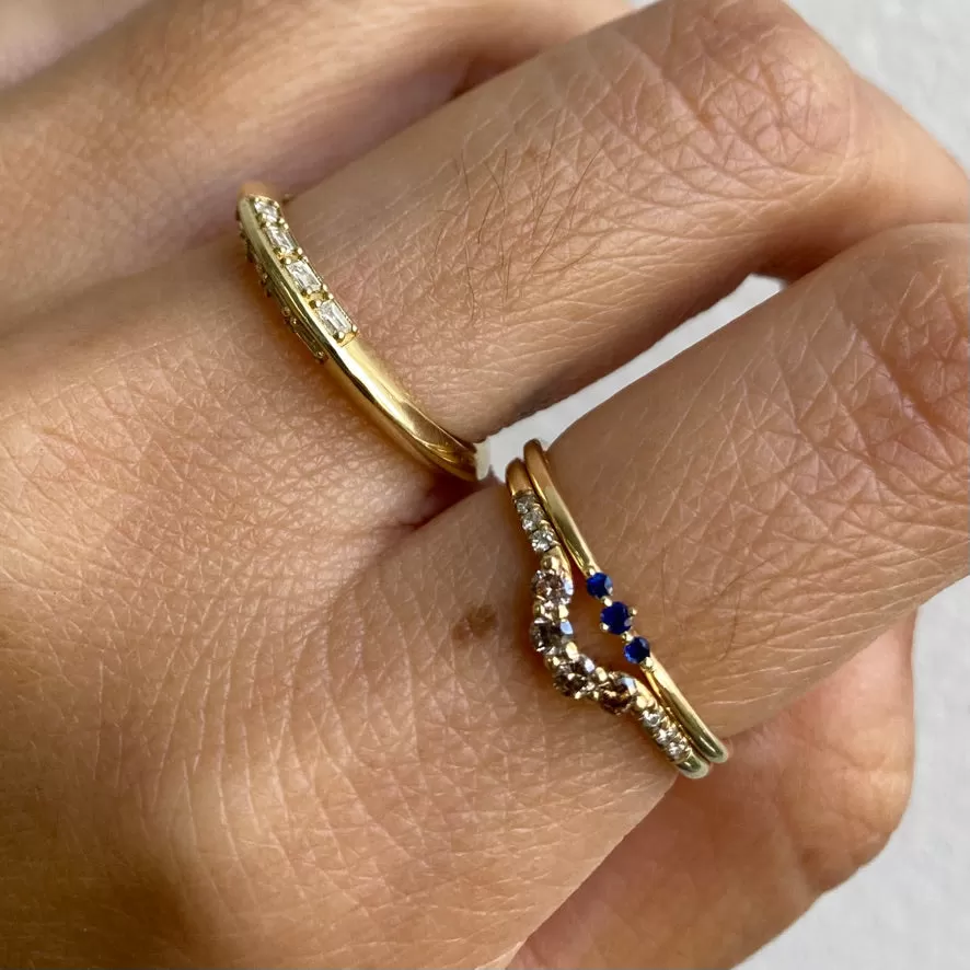 Tres Blue Sapphire Ring