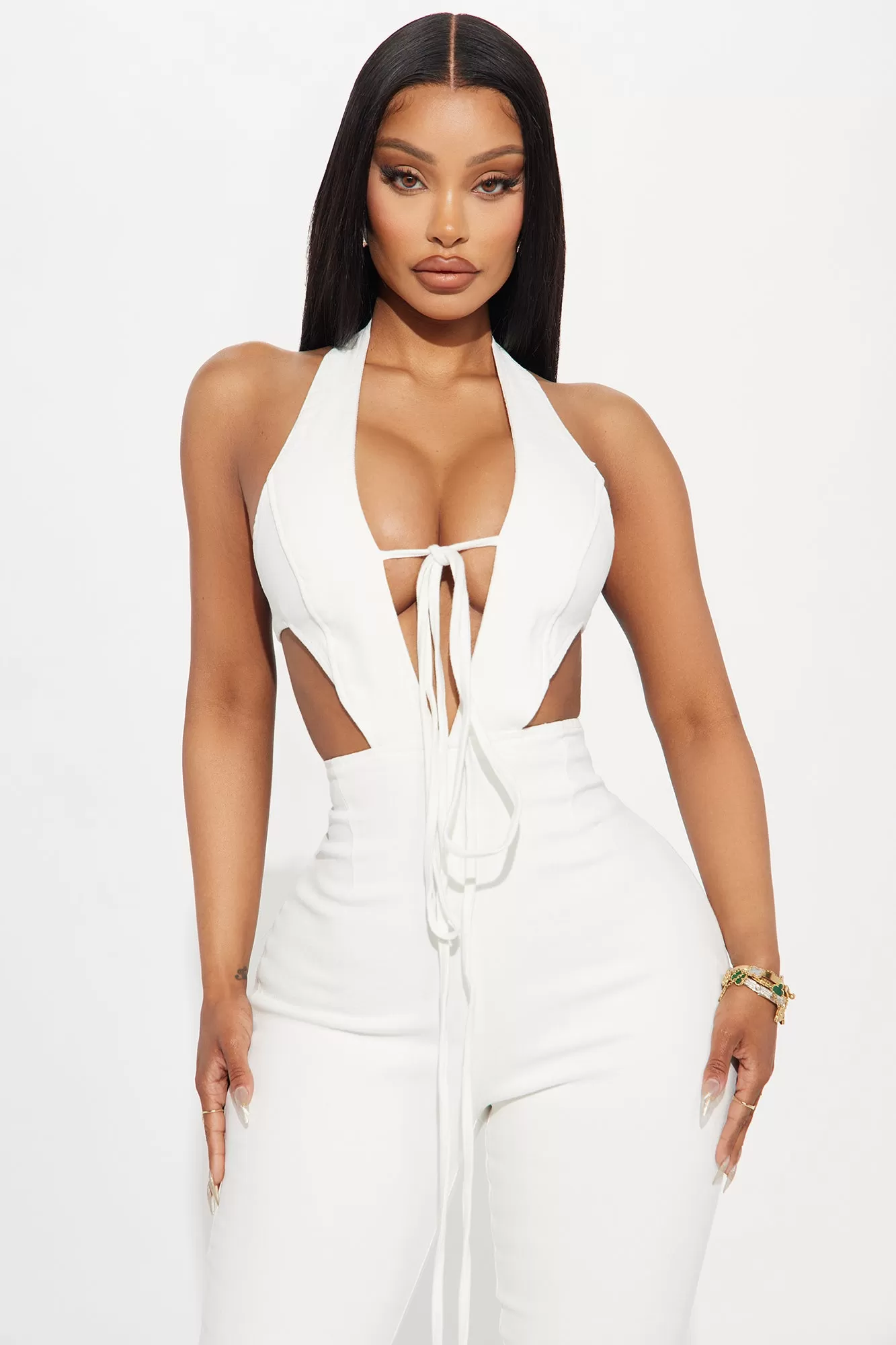 Trips To Nashville Denim Jumpsuit - White