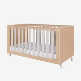 Tutti bambini Fika Cot Bed - Light Oak/White Sand