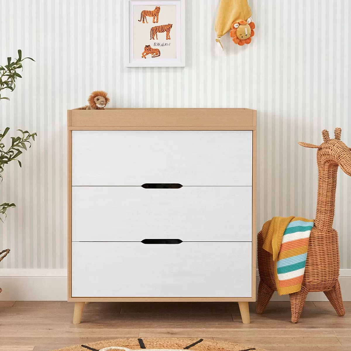 Tutti Bambini Fika Mini 3pc Room Set - White/Light Oak