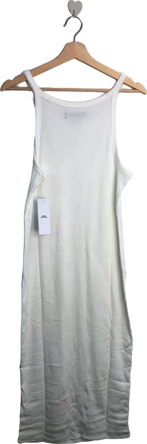 Urban Outfitters White Ribbed Sleeveless Dress XL UK