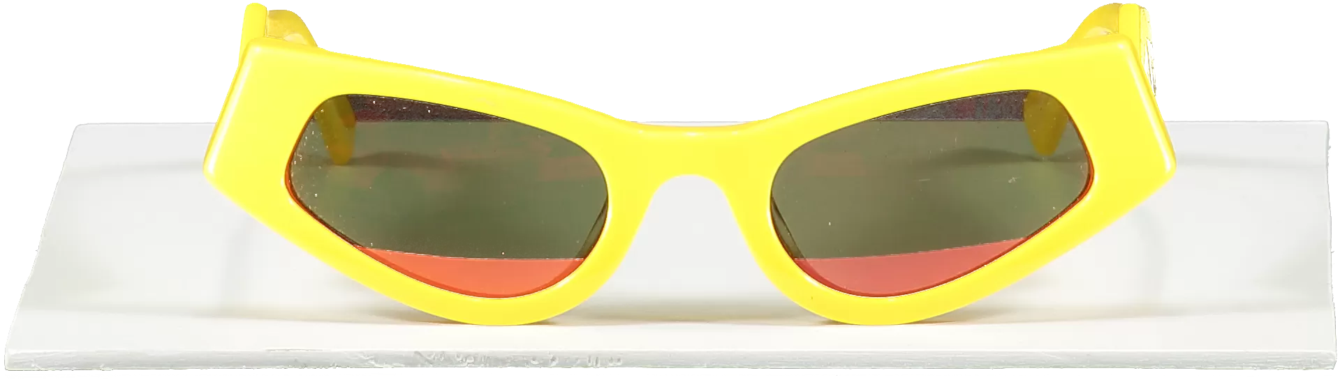 Viktor & Rolf Yellow "go To Hell" Printed Cat-eye Sunglasses