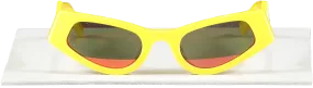 Viktor & Rolf Yellow "go To Hell" Printed Cat-eye Sunglasses