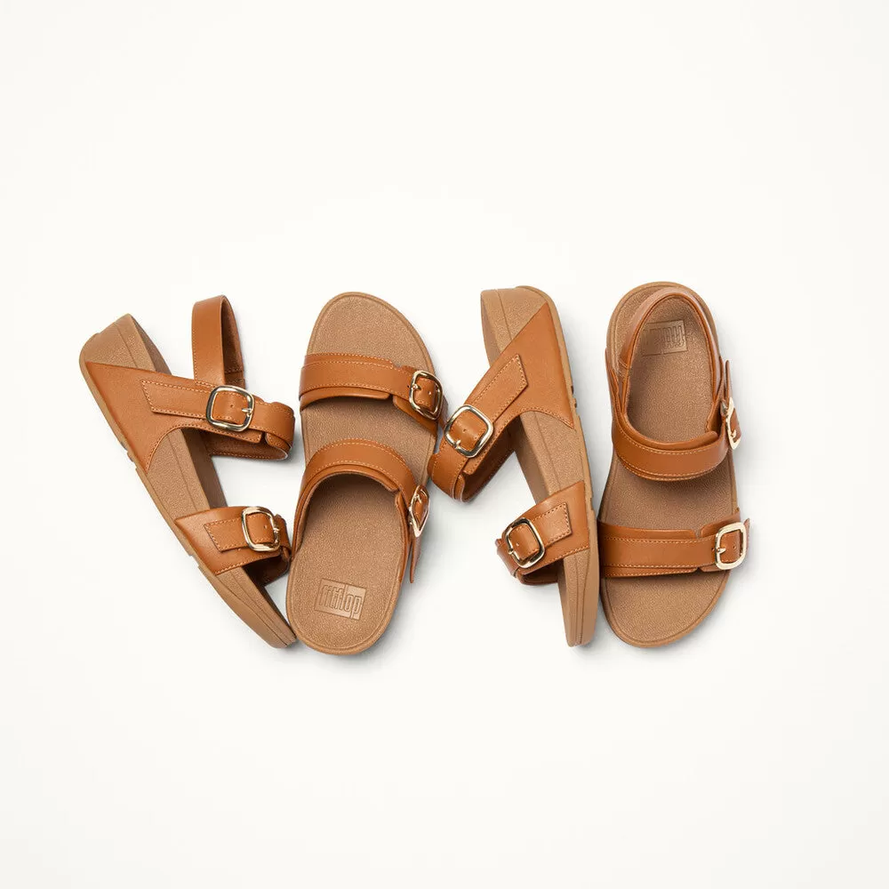 รองเท้าแตะแบบสวม ผู้หญิง รุ่น LULU ADJUSTABLE LEATHER SLIDES